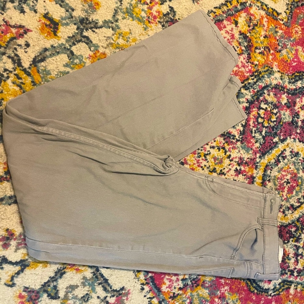 grey wide leg jeans